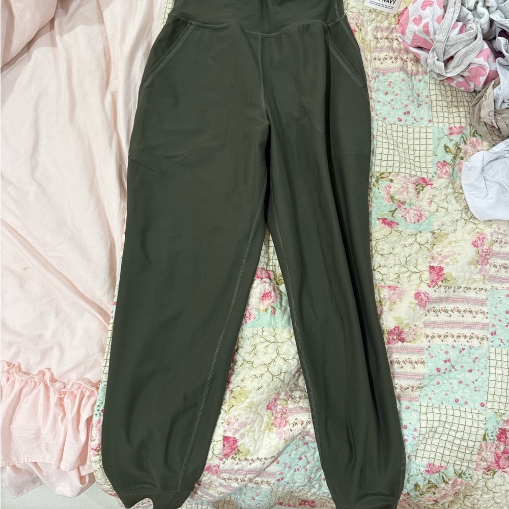 Old Navy Olive Green High-Waist Jogger Pants